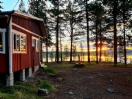 Stuga i Kurravaara, Norrbotten, Kiruna, Torne älv